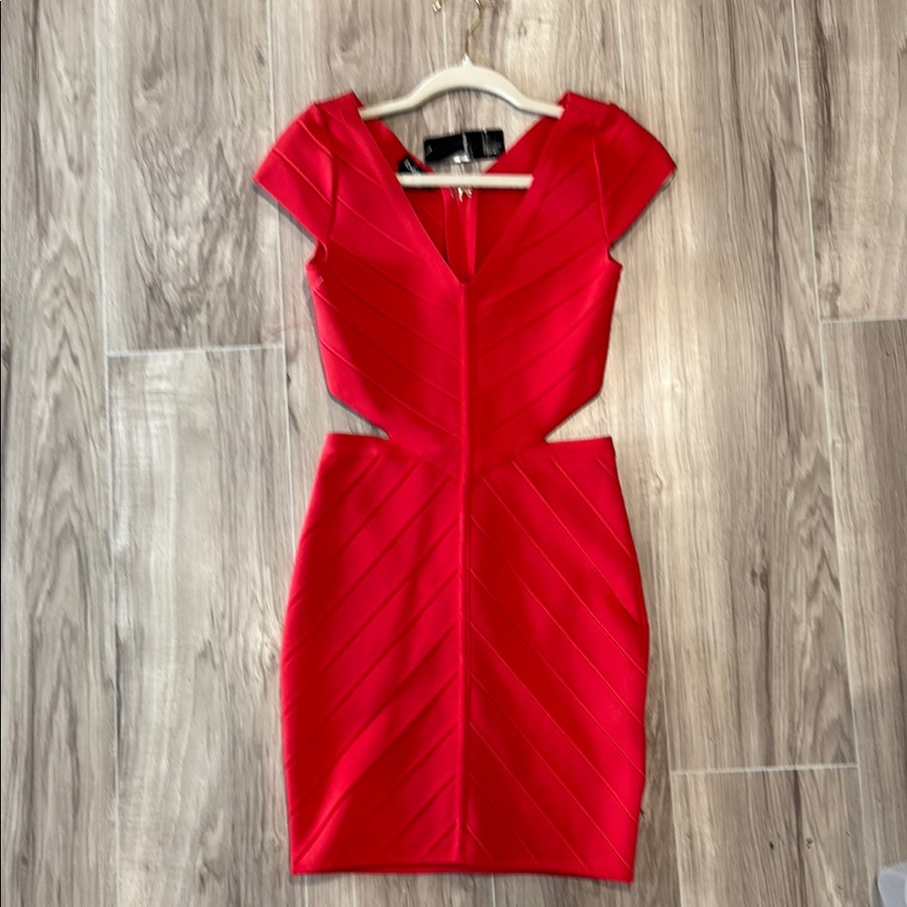 Bebe bandage Cut-Out Dress size S NWT